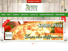 Tablet Screenshot of green-olive-pizza.com